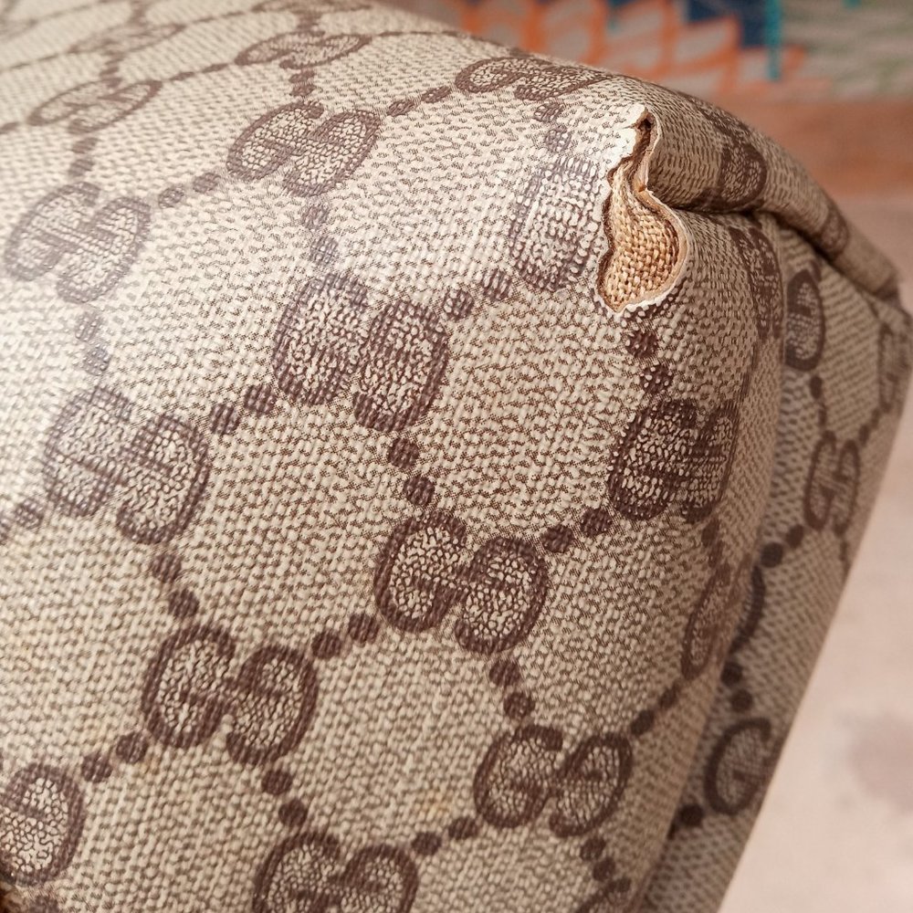 SALE! Vintage Gucci Sherry Line Guccissima Monogram Leather Tote Shoulder Bag - Picture 13 of 16